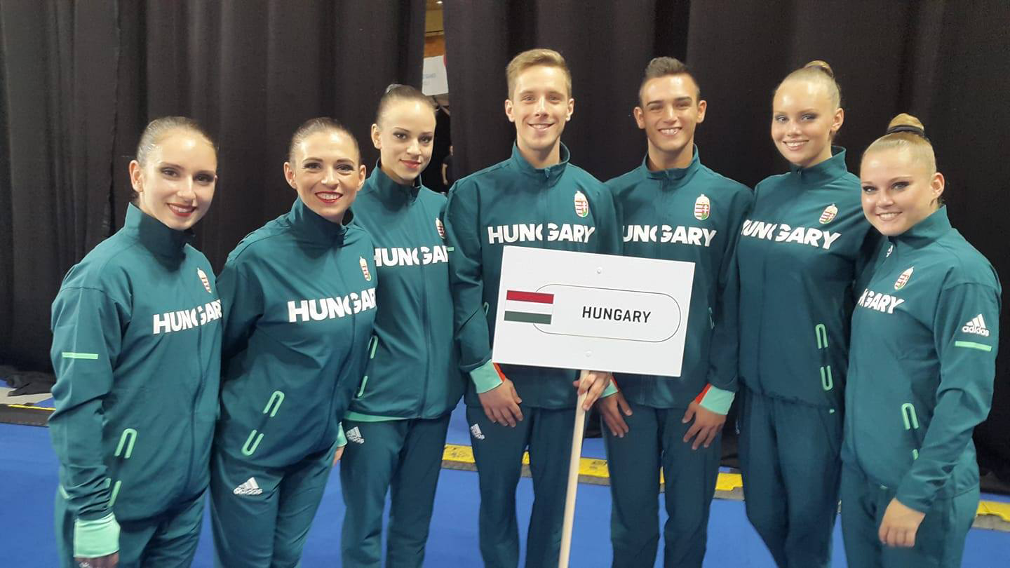 A nem olimpiai sportágak világversenyén induló magyar aerobik-válogatott a lengyelországi Wroclawban
