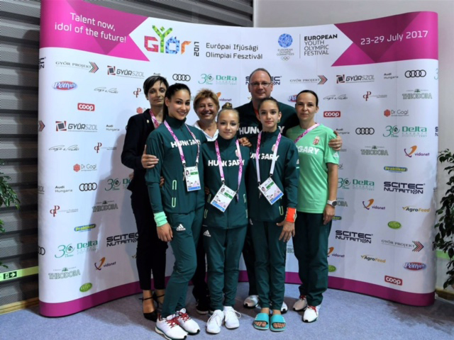 A negyedik helyezett magyar női csapat