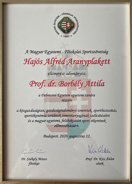 Borbély Attila kitüntetése