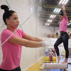 Kovács Zsófia gerendán és felemáskorláton készül a visszatérésre